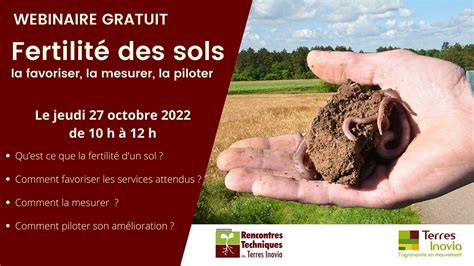 Webinaire gratuit sur la fertilité des sols A2C le site de l