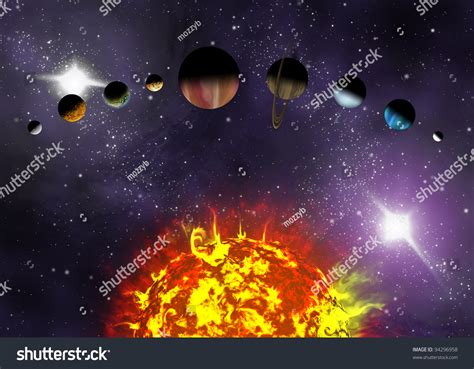 Illustrated Diagram Showing Order Planets Our Stock Illustration 94296958 | Shutterstock