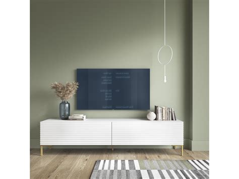 Meuble TV 140 Cm Blanc LAMMELO