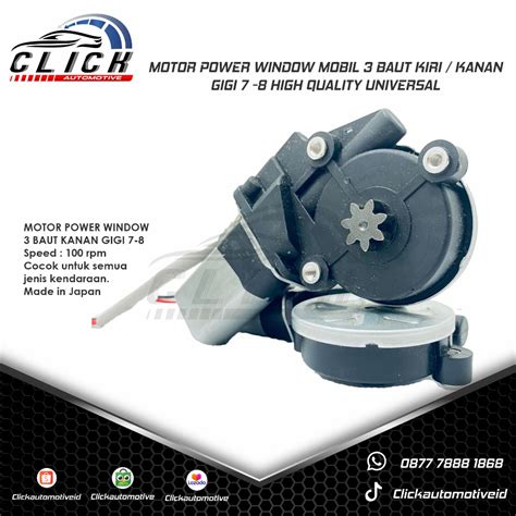 Jual MOTOR POWER WINDOW JENDELA MOBIL 3 4 BAUT 7 8 GIGI KANAN KIRI