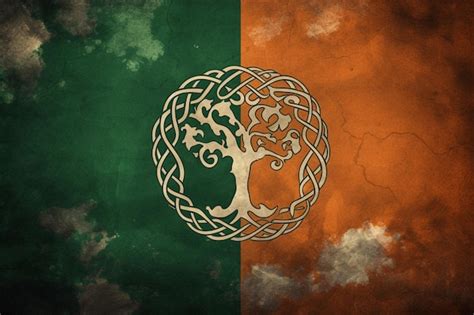 Premium AI Image | Flag wallpaper of Ireland