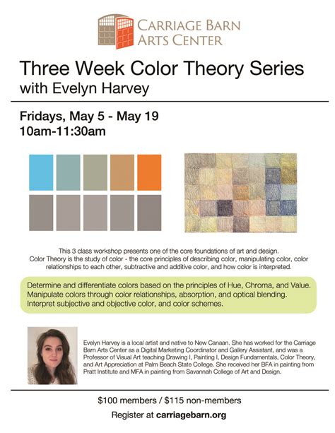 Color Theory Three Week Series Carriage Barn Arts Center