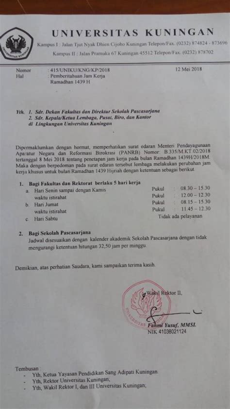 Contoh Surat Perubahan Jam Kerja 48 Koleksi Gambar