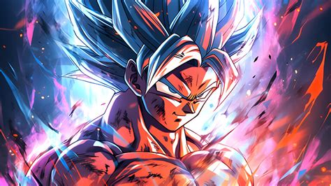 Dragon Ball Goku Colorful Art Desktop Wallpaper - Anime Wallpaper