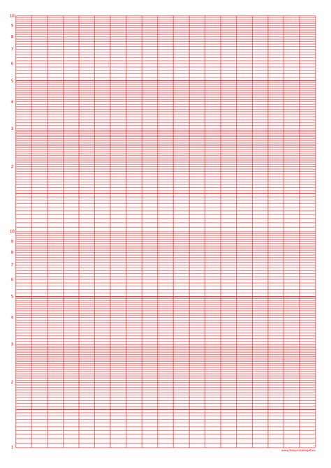 Semi Logarithmic Paper Red Download Printable Pdf Templateroller