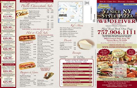 Menu - Venice NY Pizza