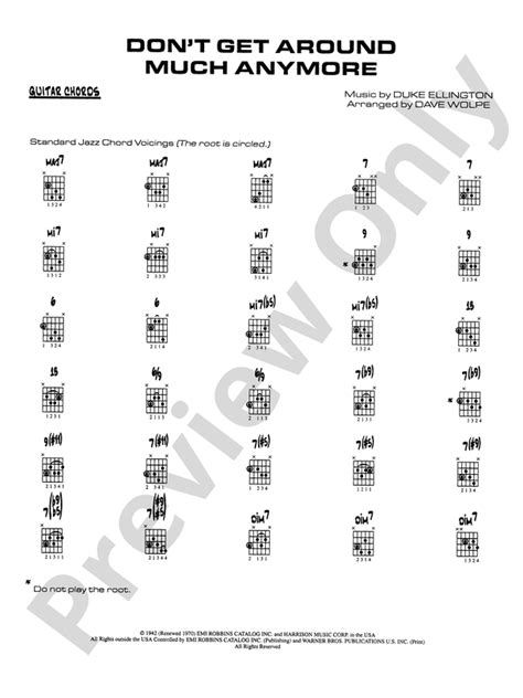 Don T Get Around Much Anymore Guitar Chords Guitar Chords Part