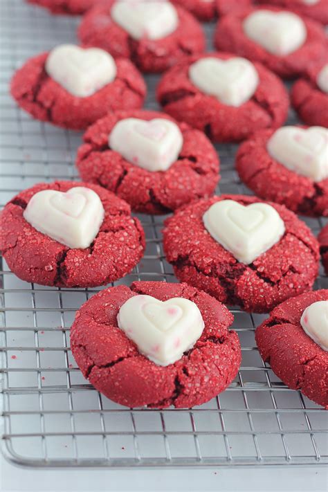 Red Velvet Heart Cake Mix Cookies Baking With Blondie