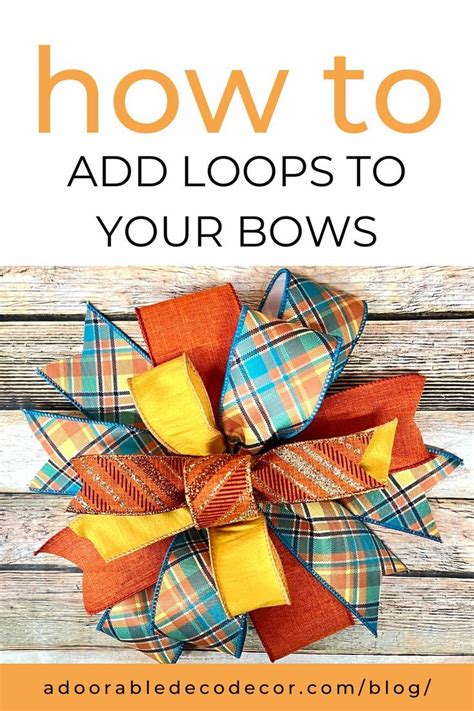 How To Add Loops To Your Bows Making Bows For Wreaths Diy Bow Diy