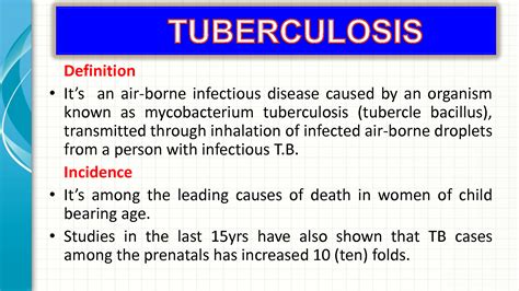 SOLUTION: Tb in pregnancy - Studypool