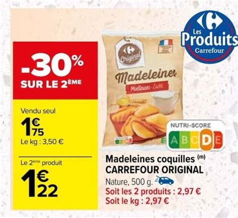 Promo Madeleines Coquilles M Carrefour Original Chez Carrefour