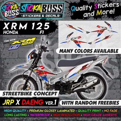 Spot Xrm Fi Decals Jrp X Daeng Ver Street Bike Concept