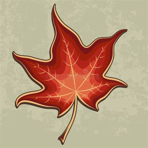 Maple Leaf Hand Drawing Vector Illustration Stock Vector