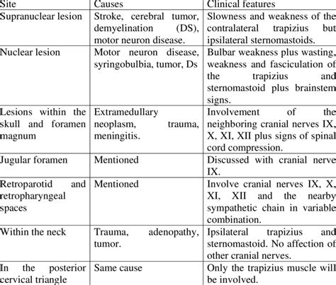 Localization of lesions affecting cranial nerve XI | Download Scientific Diagram