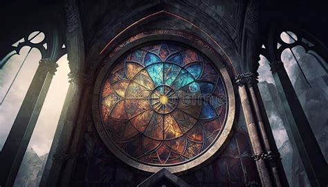 Unveiling The Beauty And Significance Of Stained Glass Windows In Churches Stock Illustration