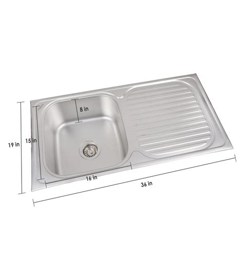 Buy Futura Stainless Steel Single Bowl Kitchen Sink With Drainer Fs