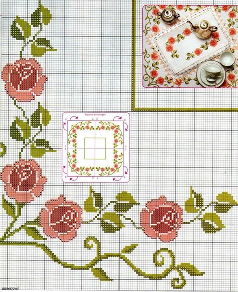 Cross Stitch Rose Border Projects Pinterest