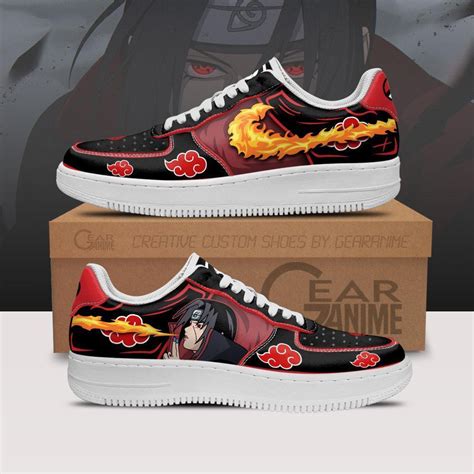 Air Force Sneaker Shoes Akatsuki Itachi Air Sneakers Fire Ball Jutsu