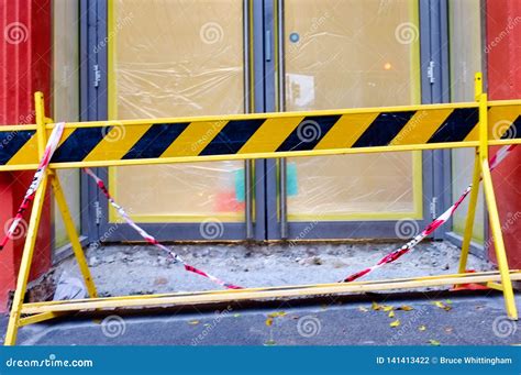 Black And Yellow Safety Caution Barrier Stock Photo Image Of