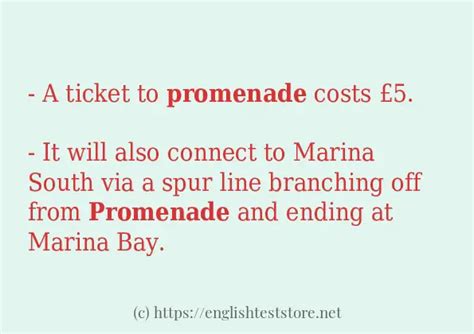 "promenade" how to use? - EnglishTestStore Blog