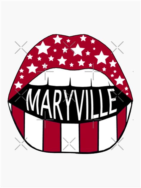 Maryville University Lips Sticker By Samjessie8 Redbubble