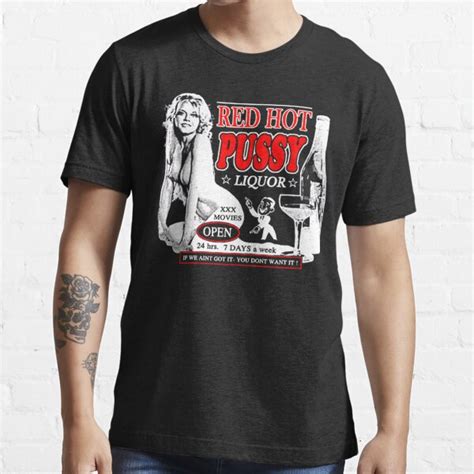 Red Hot Pussy Liquor Halloween Horror Gore Rob Essential T Shirt For