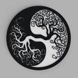 Stl File Tree Of Life Ying Yang Wall Painting D Printing Model To