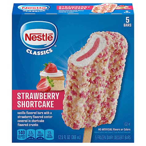 Nestle Frozen Dairy Dessert Bars Strawberry Shortcake Classics Ea