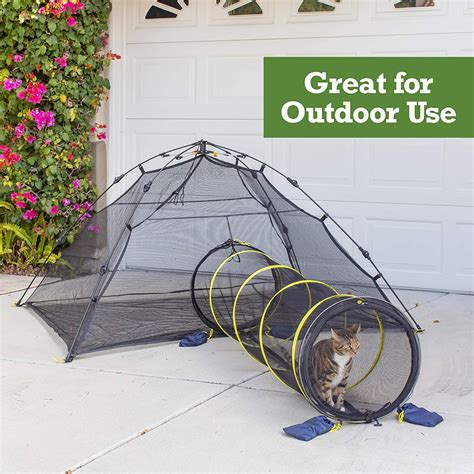 This Outdoor Cat Tent With Tunnel Lets You Kitties Safely Play Outside