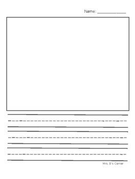 Writing Paper with Picture Box Templates by Mrs B's Corner | TPT