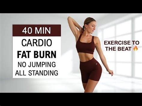 40 Min Fat Burning Cardio HIIT No Jumping All Standing Exercise To