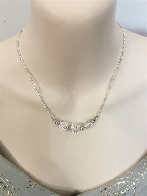 Swarovski Silver Tone Crystals Necklace Etsy