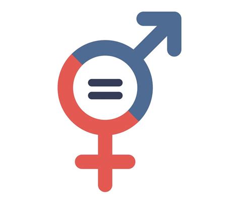 Gender equality symbol. Male and female equality icon. Vector flat ...