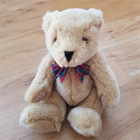 St Michael Teddy Bear Soft Toy Plush Comforter Bow Tie Brown 8498038 £