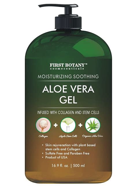 Pure Aloe Vera Gel With 100 Fresh And Pure Aloe Infused With Stem Cel First Botany