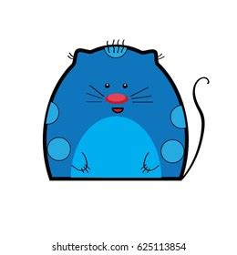 Funny Blue Cat Stock Vector (Royalty Free) 625241435 | Shutterstock