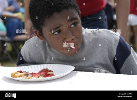 P25 004 Cherry Festival, Cherry Pie Eating Contest, Black Grade School ...