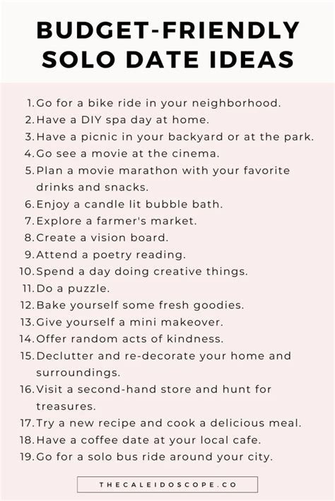 How to Date Yourself: 100 Solo Date Ideas for Every Budget