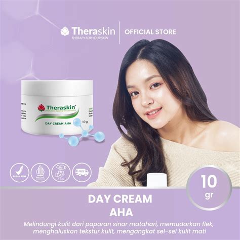 Jual Theraskin Day Cream Aha 10g Uv Filter Shopee Indonesia