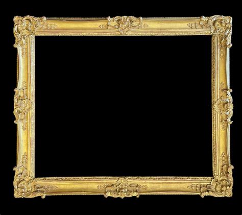 24" x 30" Antique Hand Carved Gold Picture Frame