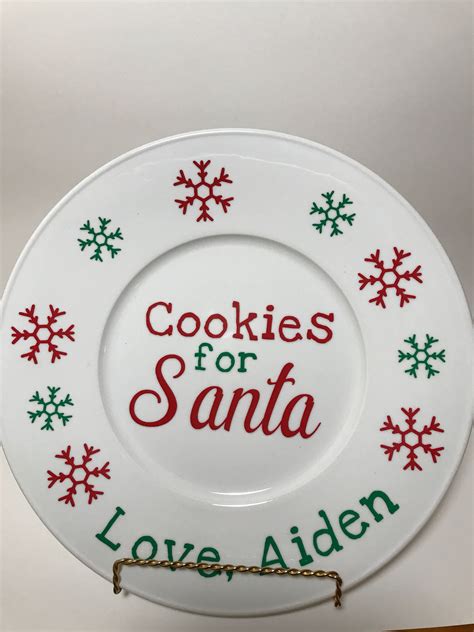 Cookies For Santa Plate Preorder By Designsbykayreid On Etsy