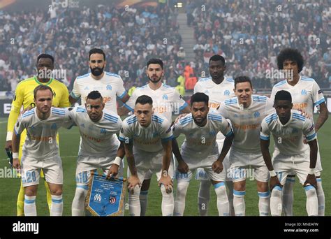 Marseille squad pose for picture before the UEFA Europa League Final ...