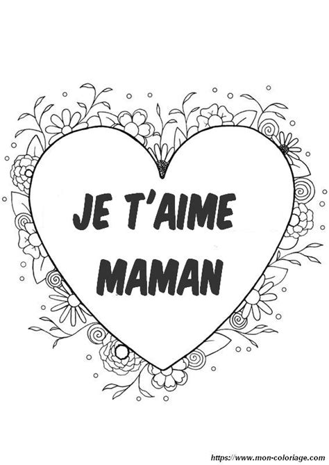 Coloriage De Coeur Je Taime Get Images