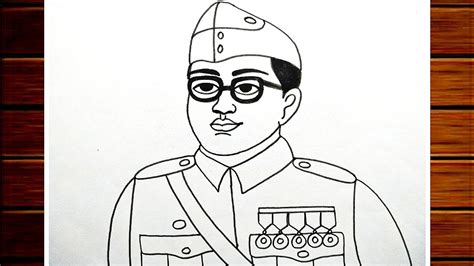 Netaji Subhash Chandra Bose Drawinghow To Draw Netaji Face Step By