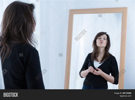 Girl Front Mirror Image Photo Free Trial Bigstock