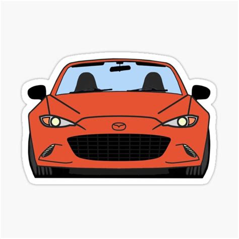 Racing Orange Th Anniversary Nd Miata Roadster Sticker For Sale