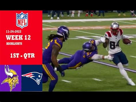 Minnesota Vikings Vs New England Patriots Highlights St Qtr Hd Nfl