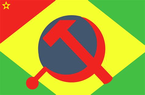 Bandeira Da República Comunista Do Brasil De Minha Autoria Foice E