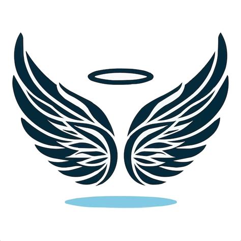 Ilustração vetorial do ícone do logotipo de asas de anjo isolada em