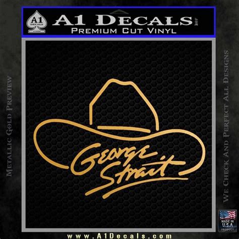 George Strait Decal Sticker Cowboy Hat | George strait, Cool mirrors ...